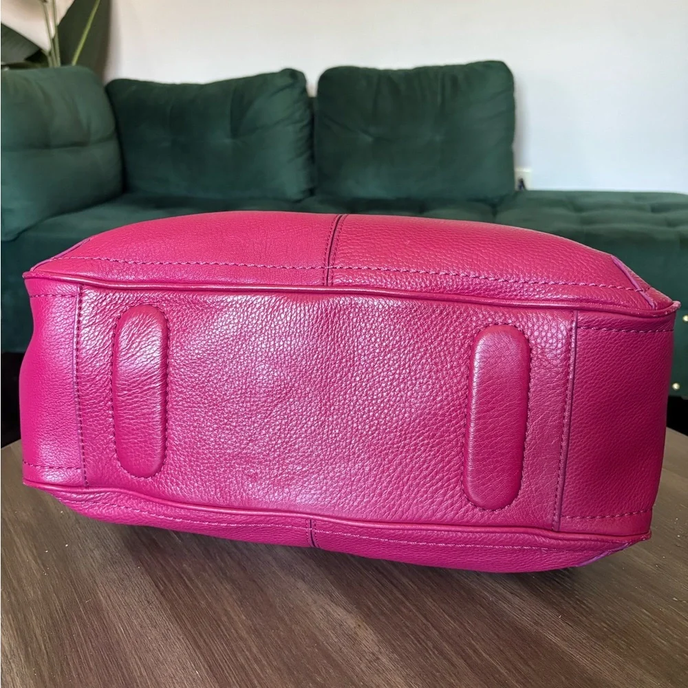 Cole Haan Leather Tote in Hot Pink - Picture 12 of 16